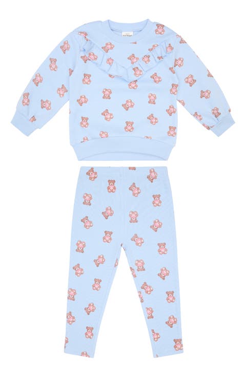 2-Piece Ruffle Sweatshirt & Leggings Set