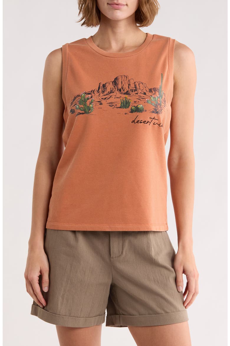 Desert Vibes French Terry Tank, Main, color, CANYON