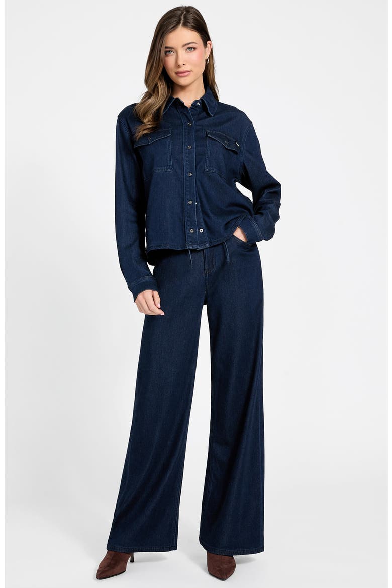Blossom Drawstring Wide Leg Jeans, Alternate, color, OKLN-BRIGHT