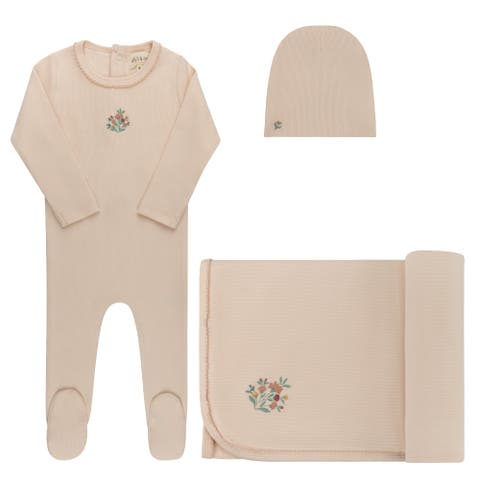 Floral Embroidered Collection - Baby Girl Layette Set