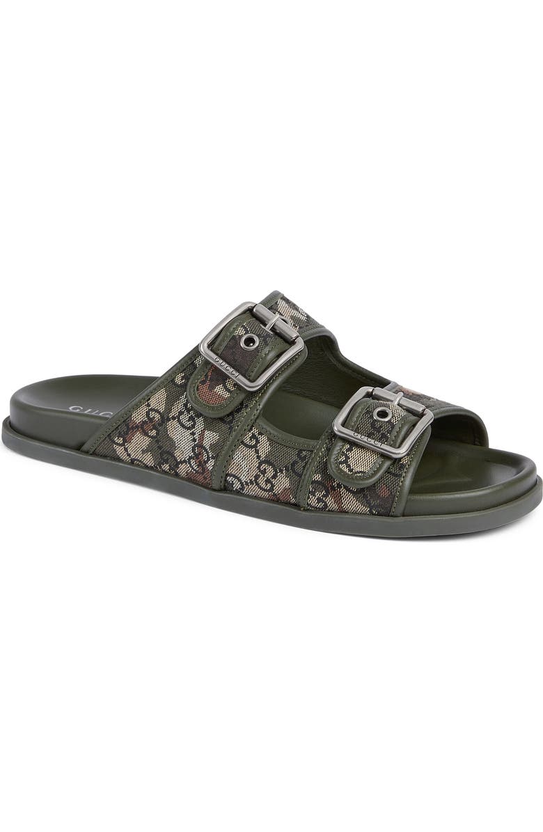 Gucci Rhein Slide Sandal, Main, color, Green Mix Color