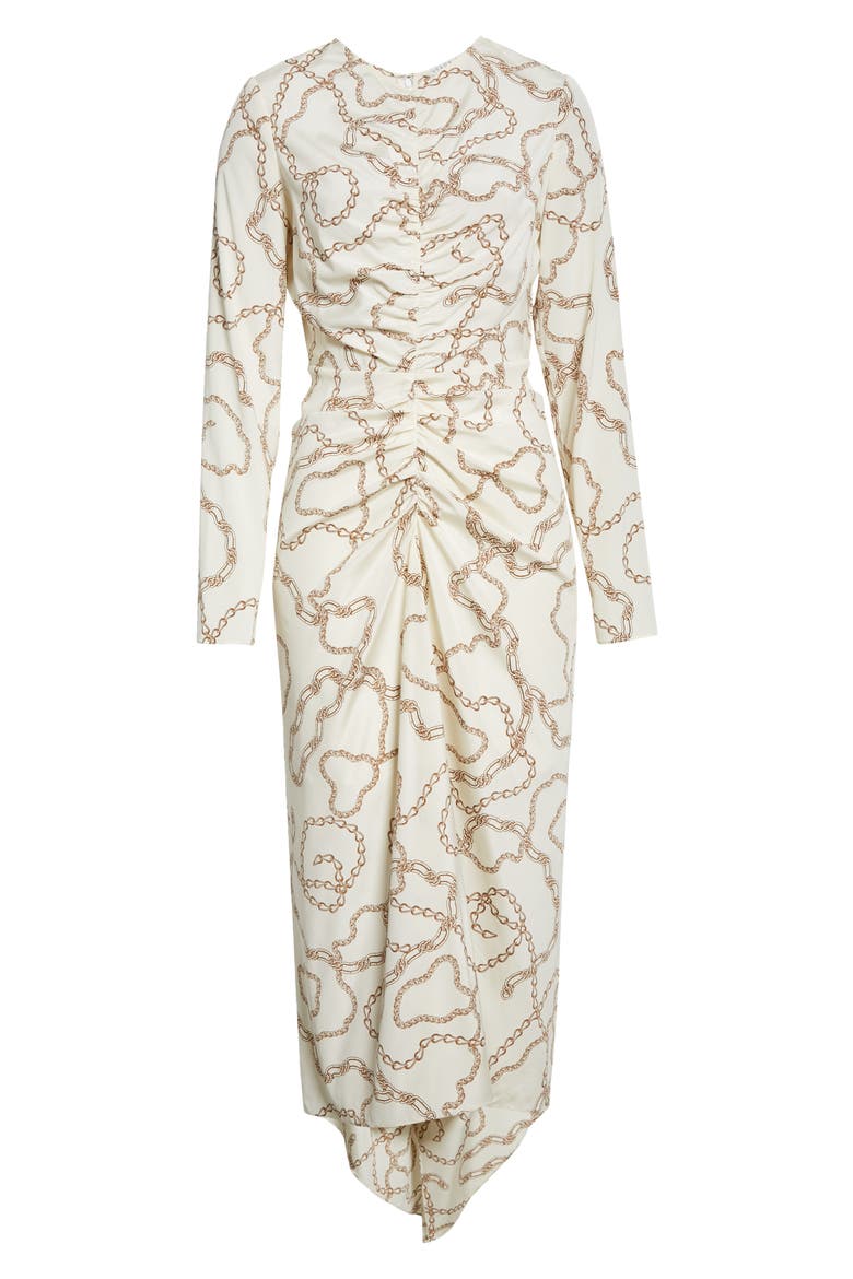 Kersey Silk Blend Dress, Alternate, color, ECRU MULTI