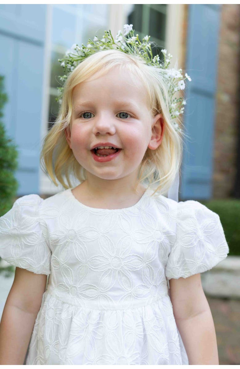 Florence Eiseman Embroidered Floral Dress, Alternate, color, White