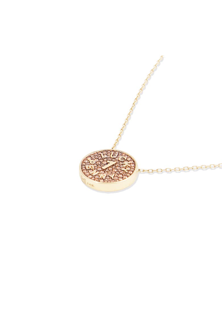Juju Lucky Penny Charm Necklace, Alternate, color, Gold