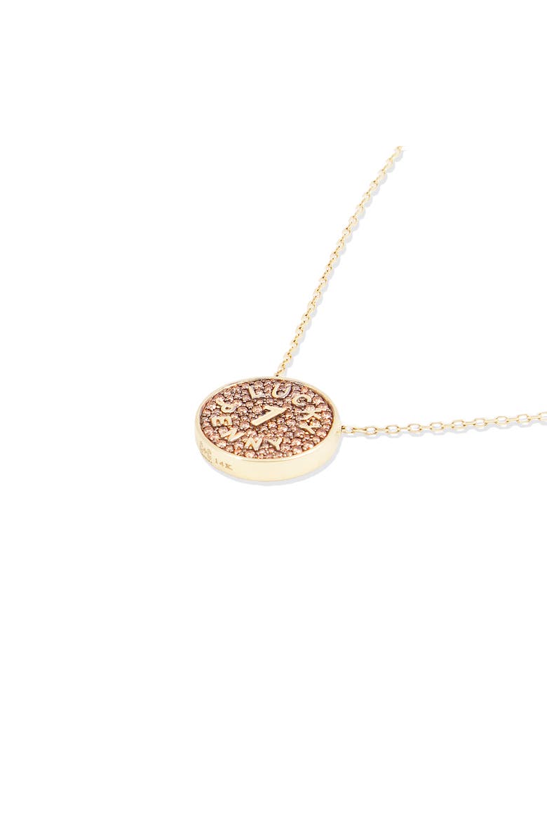 Campbell + Charlotte Juju Lucky Penny Charm Necklace, Alternate, color, Gold