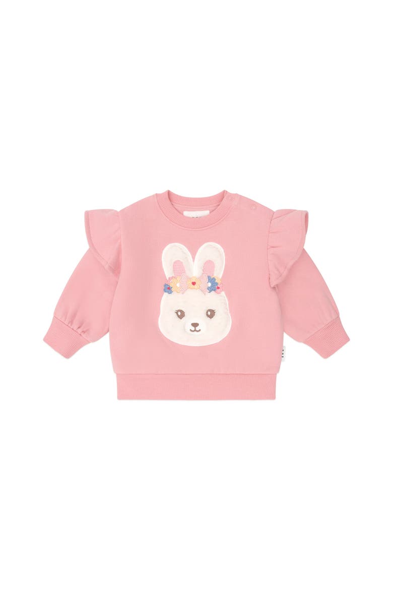 Flower Field Bunny Sweatshirt, Main, color, Dusty Pink