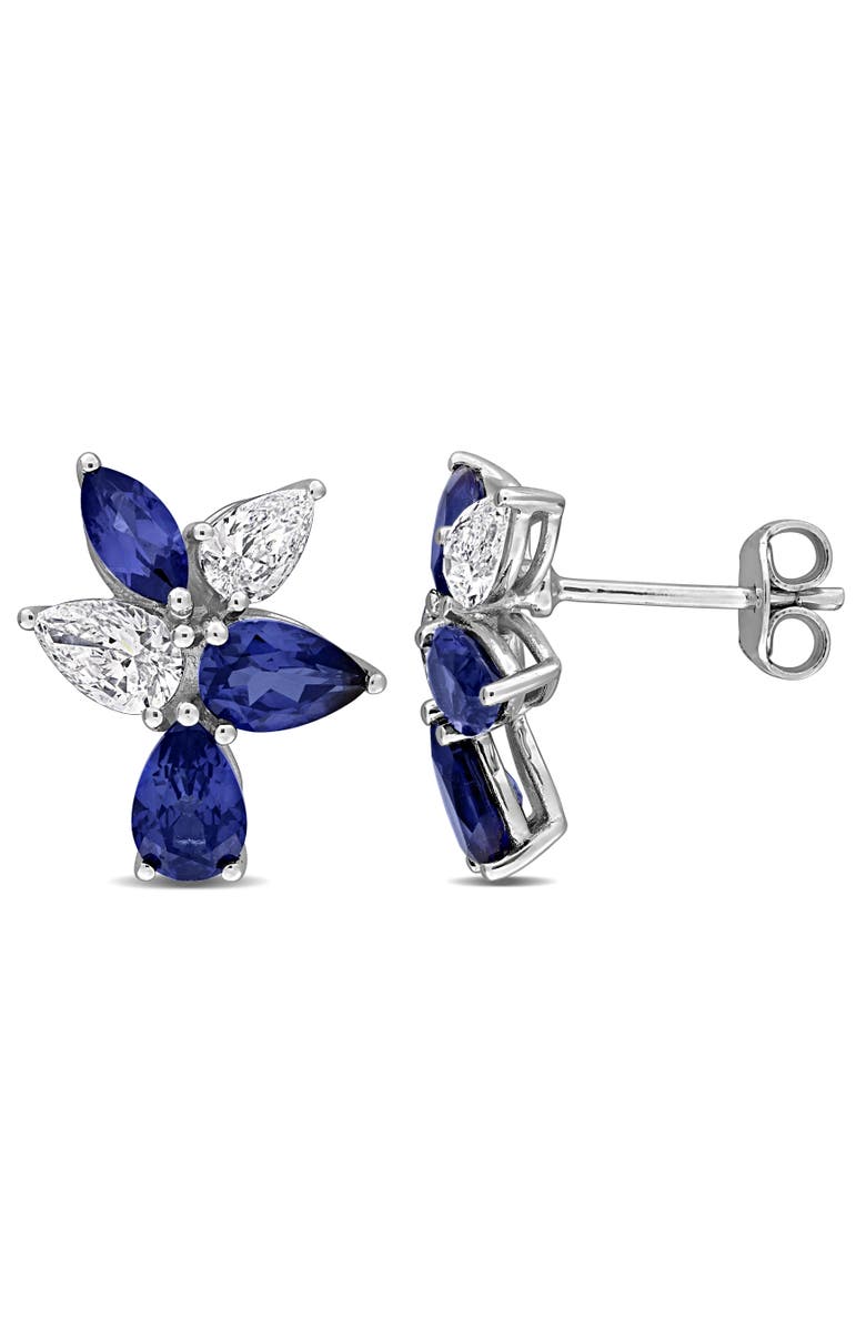 Julianna B. Created Sapphire & Diamond Earrings 18k, Main, color,