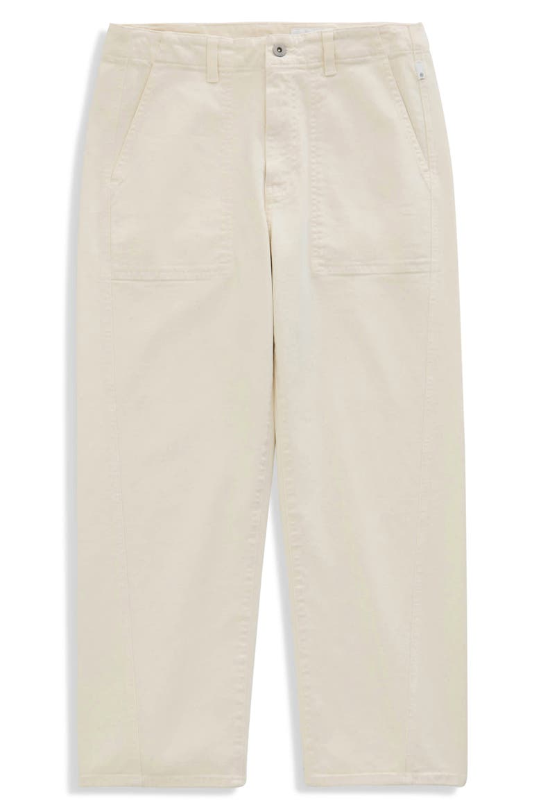 Analeigh High Waist Ankle Straight Leg Twill Pants, Alternate, color, OPAL STONE