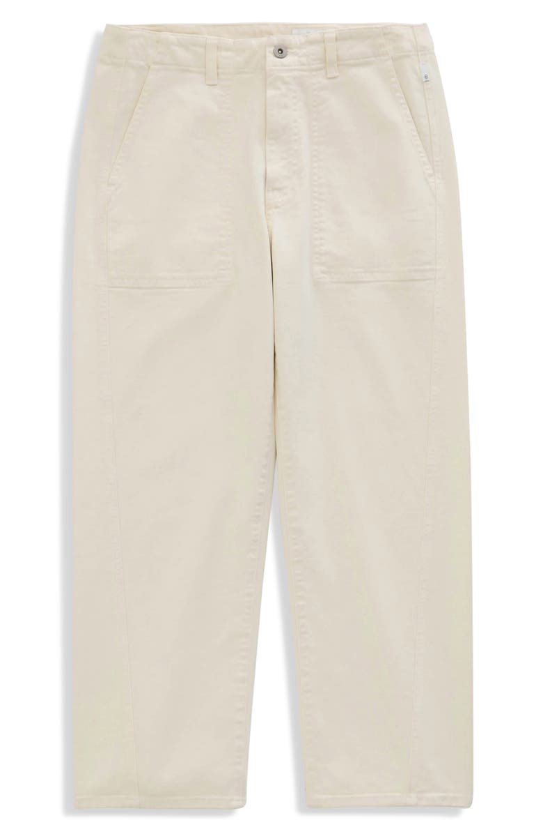 AG Analeigh High Waist Ankle Straight Leg Twill Pants, Alternate, color, Opal Stone