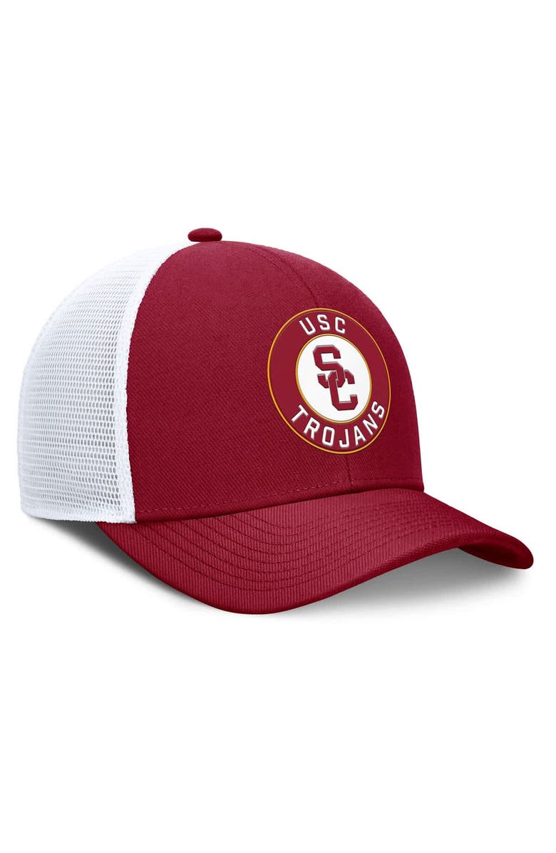 Nike Men's Nike Cardinal/White USC Trojans Rise Primetime Performance Trucker Adjustable Hat, Alternate, color, Cardinal