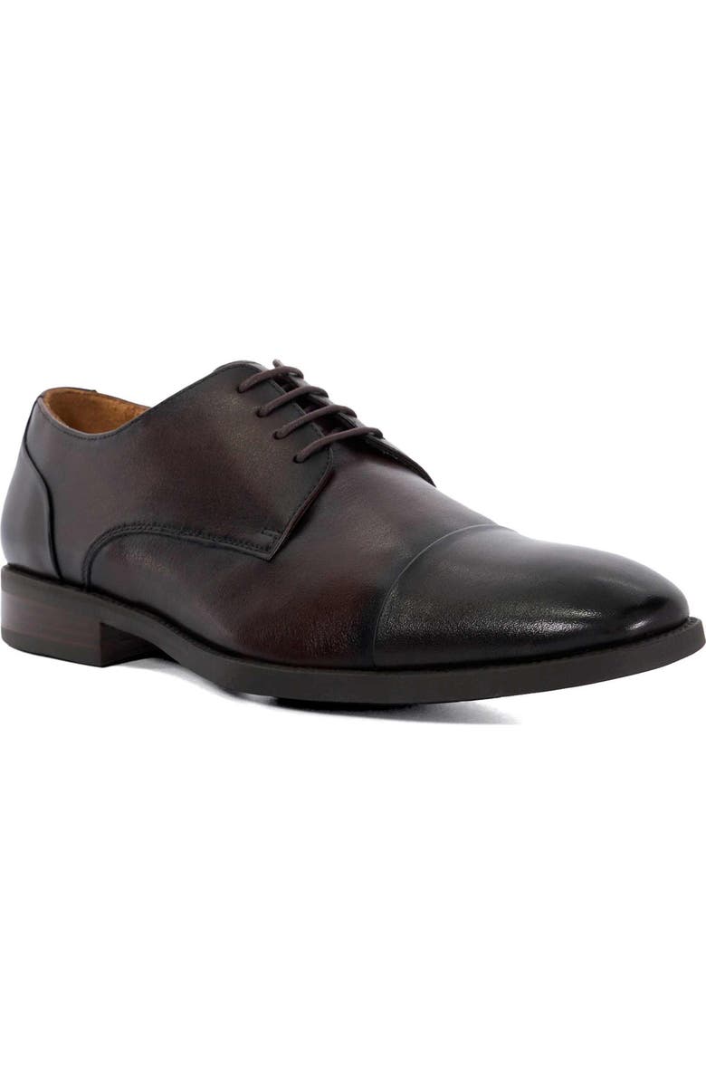 Dune London Suffix Plain Toe Oxford, Main, color, Brown