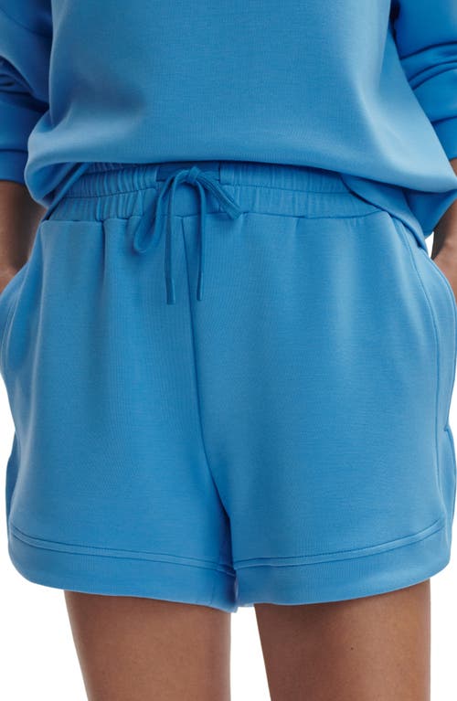 Varley Womens Azure Blue Ollie High-rise Stretch-jersey Shorts In Azure Bl