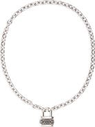 Balenciaga BB Padlock Necklace