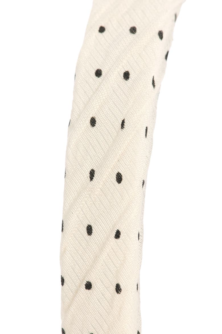 Elora Polka Dot Headband, Alternate, color, WHITE/ BLACK