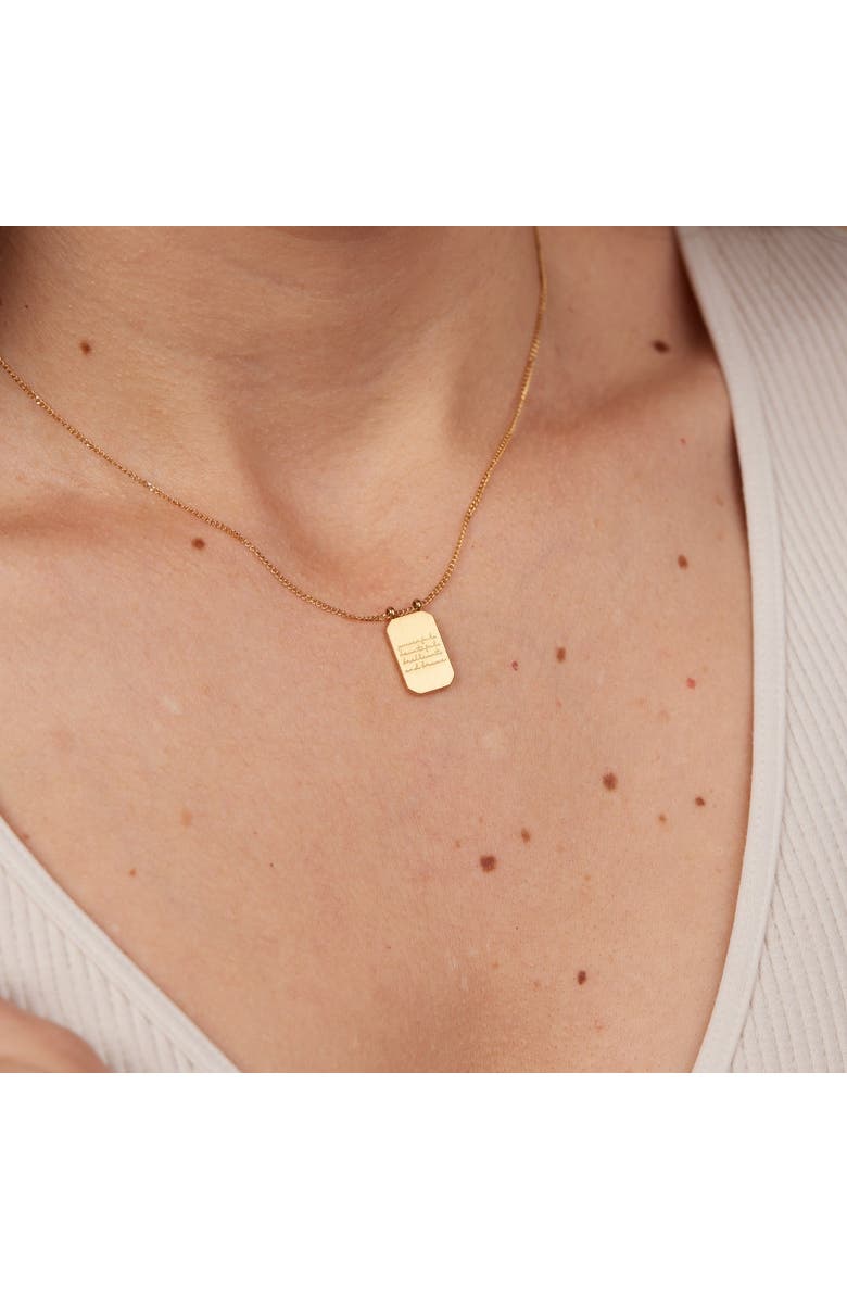 Mantra Powerful, Beautiful, Brilliant, and Brave - Necklace, Alternate, color, Yellow Gold