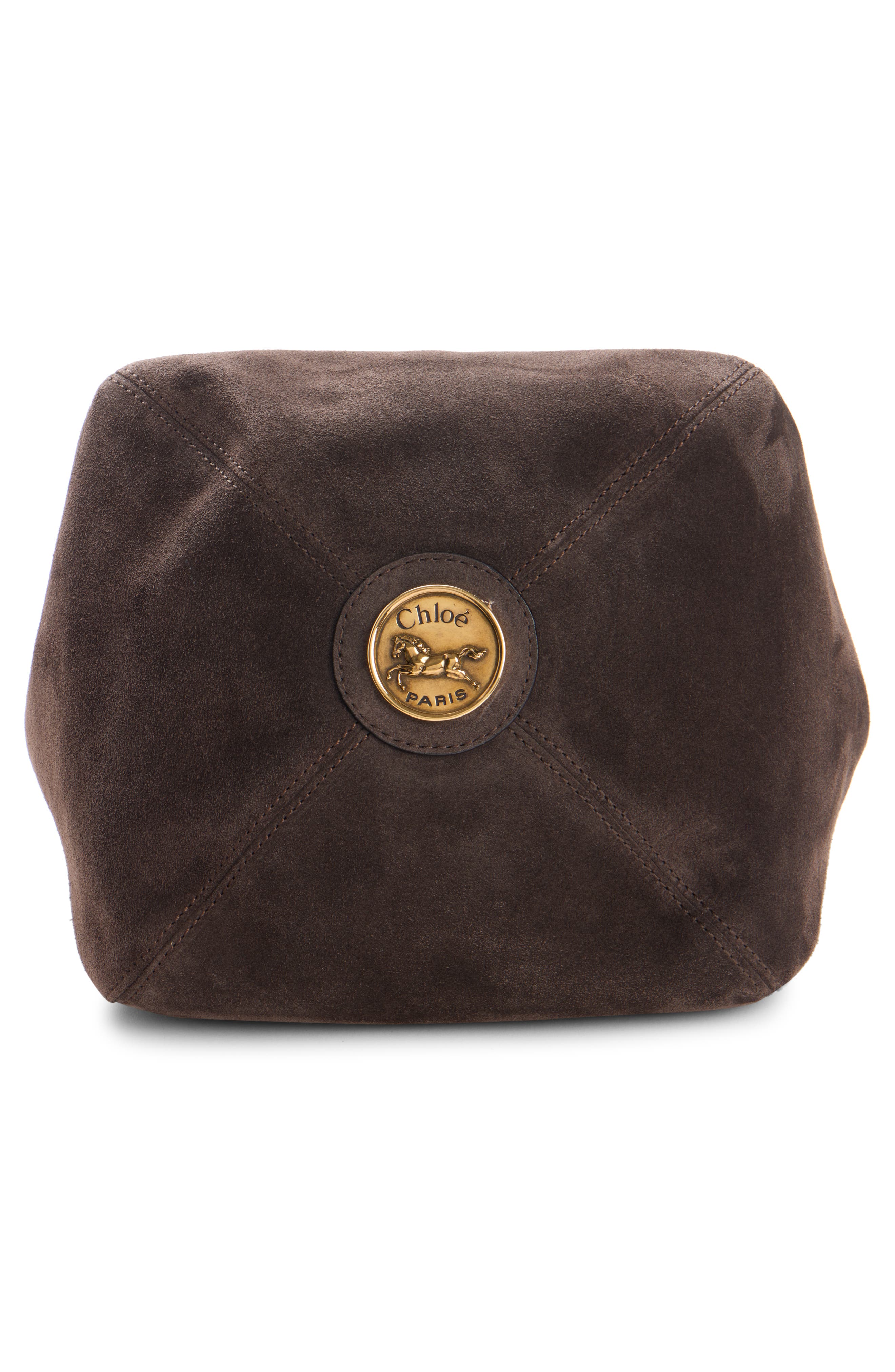 Chloé Small Balloon Patchwork Hobo Bag, Alternate, color, Kohl Brown