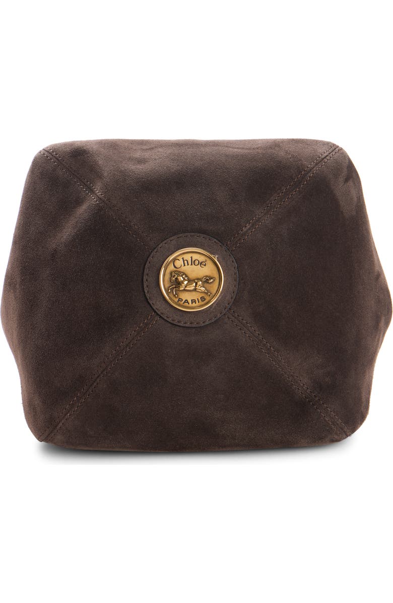 Chloé Small Balloon Patchwork Hobo Bag, Alternate, color, Kohl Brown