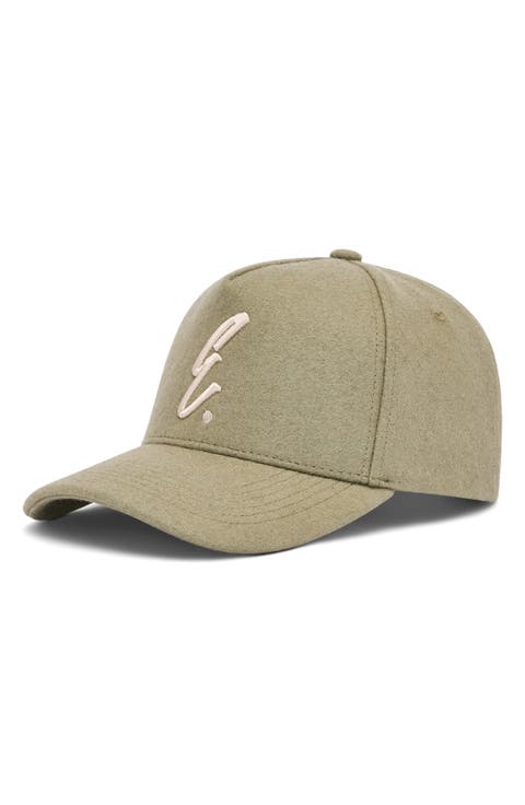 Logo Embroidered Wool Melton Snapback Hat