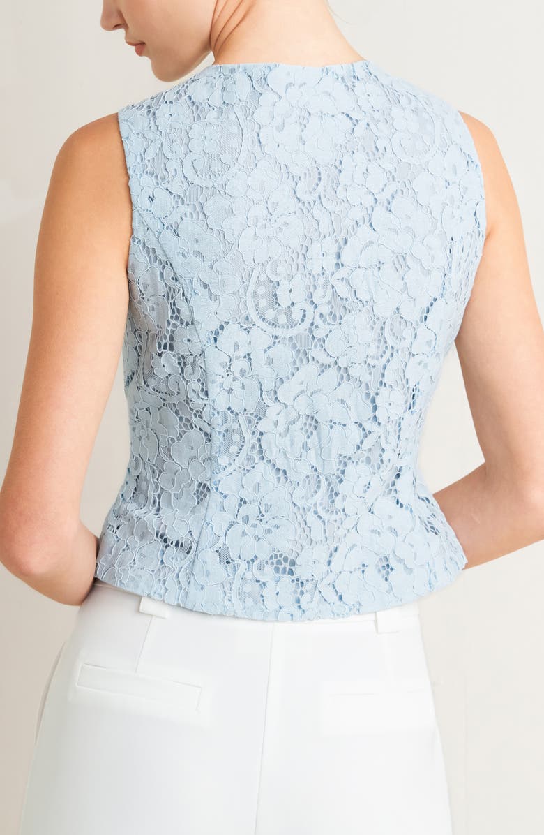 FREEMARKET Lace Vest, Alternate, color, Light Blue