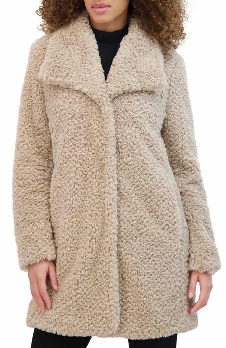 Kenneth Cole Textured Faux Fur Jacket
