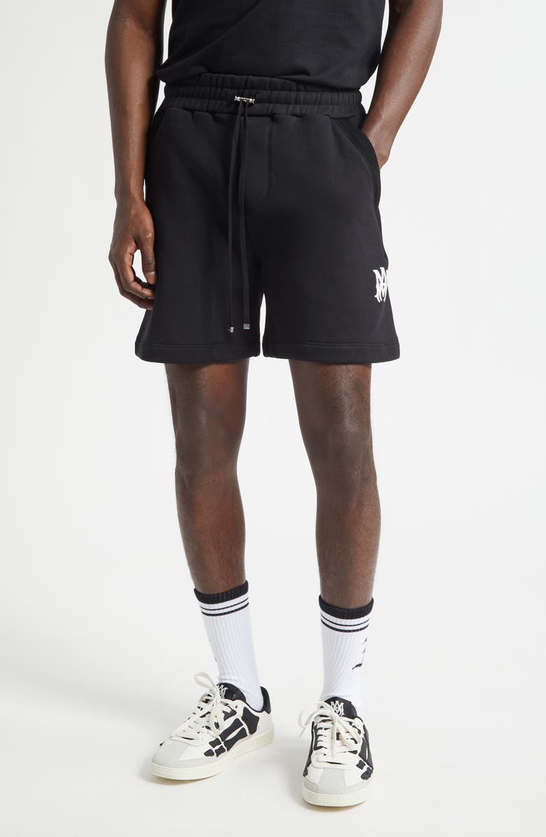 AMIRI Core Logo Embroidered Sweat Shorts, Main, color, Black