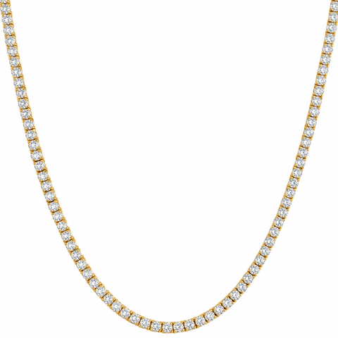 10ct Tw Lab Grown Diamond Tennis Necklace 14k Gold 16.5"