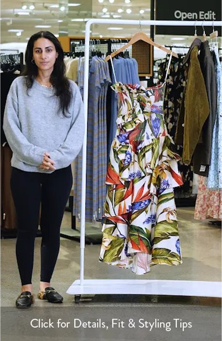 Florart Strapless High Low Cotton Dress, sales video thumbnail