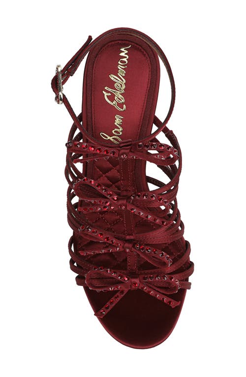 Sam Edelman Iman Ankle Strap Sandal In Burgundy