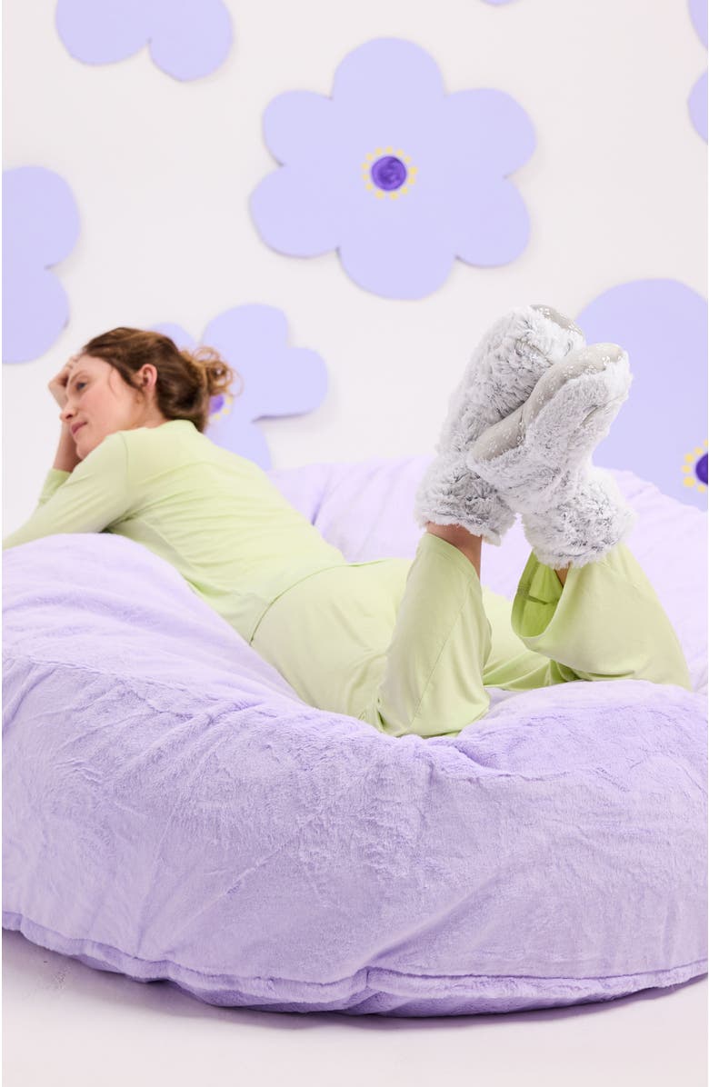 Warmies Marshmallow Plush Booties, Alternate, color, Marshmallow Gray