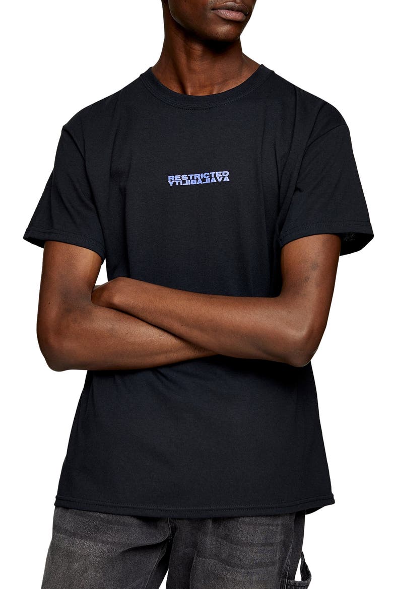 Restricted Graphic Tee, Main, color, BLACK