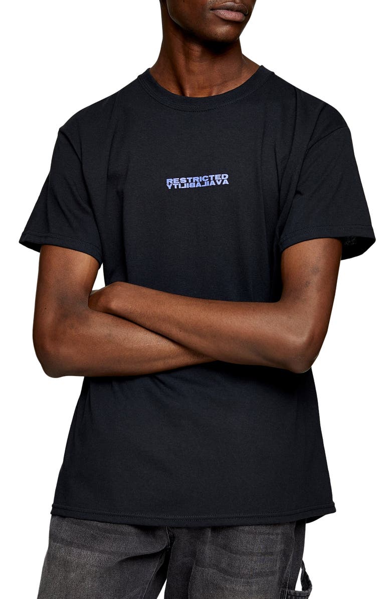 Topman Restricted Graphic Tee, Main, color,