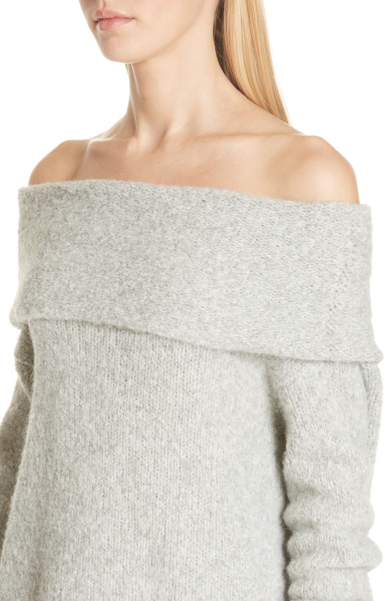 Vince Off-the-Shoulder Alpaca Blend Sweater, Alternate, color,