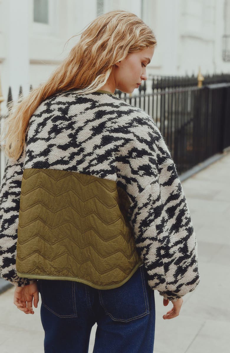 NEXT Mixed Media Jacket, Alternate, color, Green