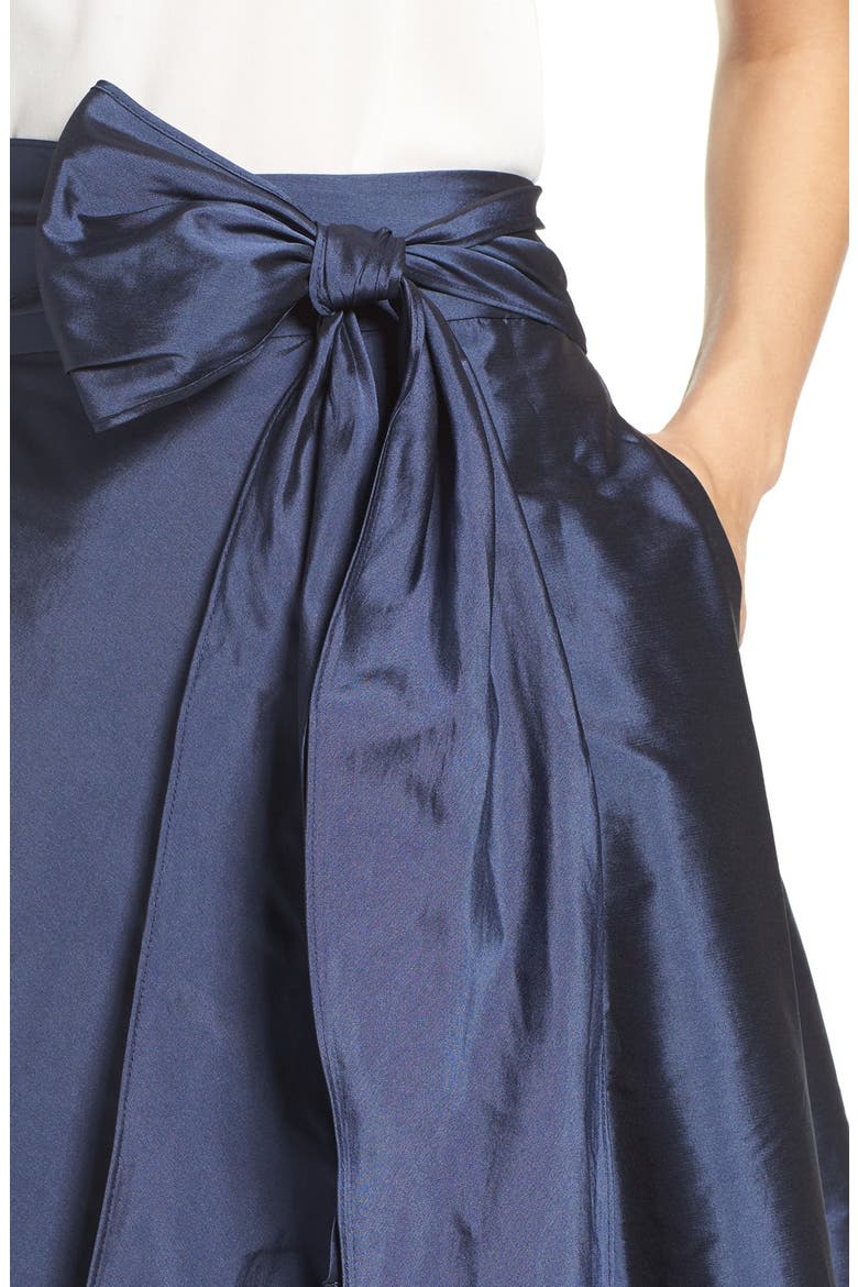 High/Low Taffeta Ball Skirt, Alternate, color, NAVY