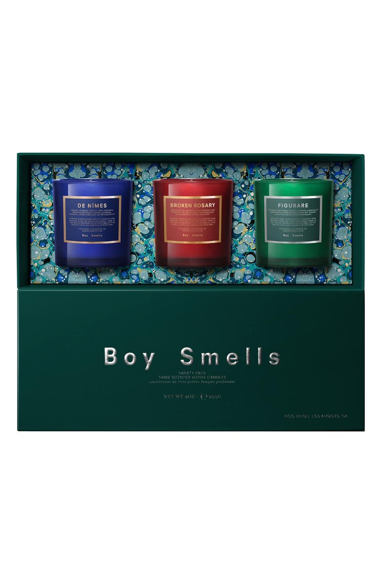 Boy Smells Holiday Votive Candle Set, Main, color,
