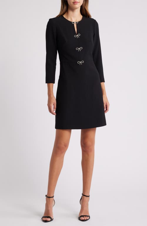 Eliza J Bow Embellished A-Line Dress in Black  product
