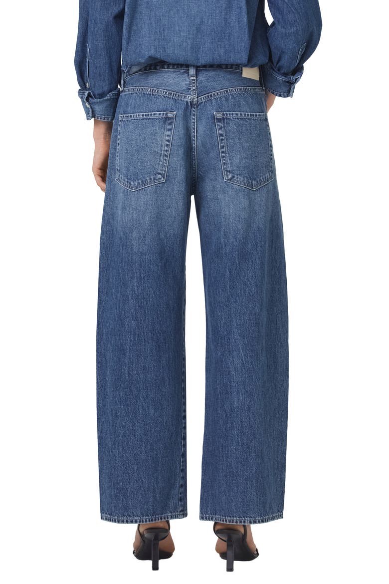 Brynn Wide Leg Organic Cotton Trouser Jeans, Alternate, color, ATLANTIS