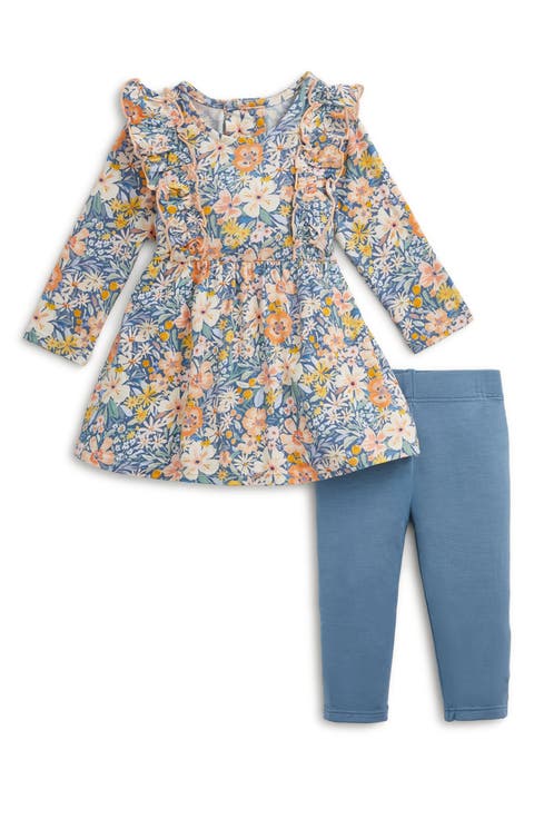 Kids' Flora Modal Ruffle Dress & Leggings Set