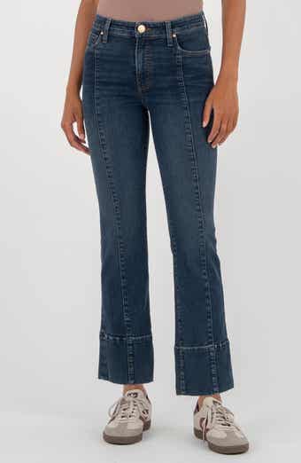 KUT from the Kloth Kelsey Fab Ab Seamed Mid Rise Flare Jeans