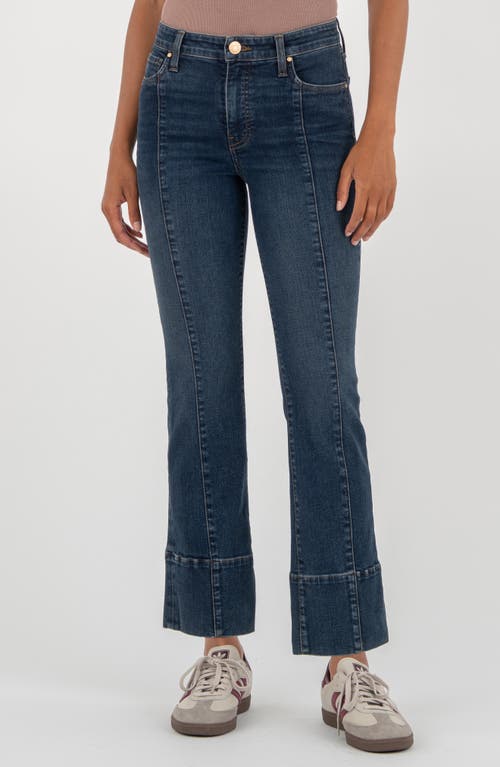 Kut From The Kloth Kelsey Fab Ab Seamed Mid Rise Flare Jeans In Blue