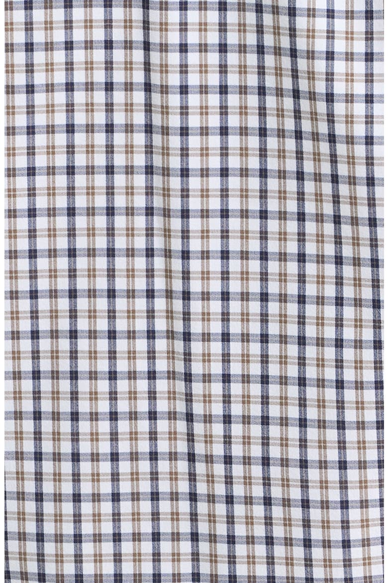 Clarence Tailored Fit Check Performance Poplin Button-Down Shirt, Alternate, color, NAVY