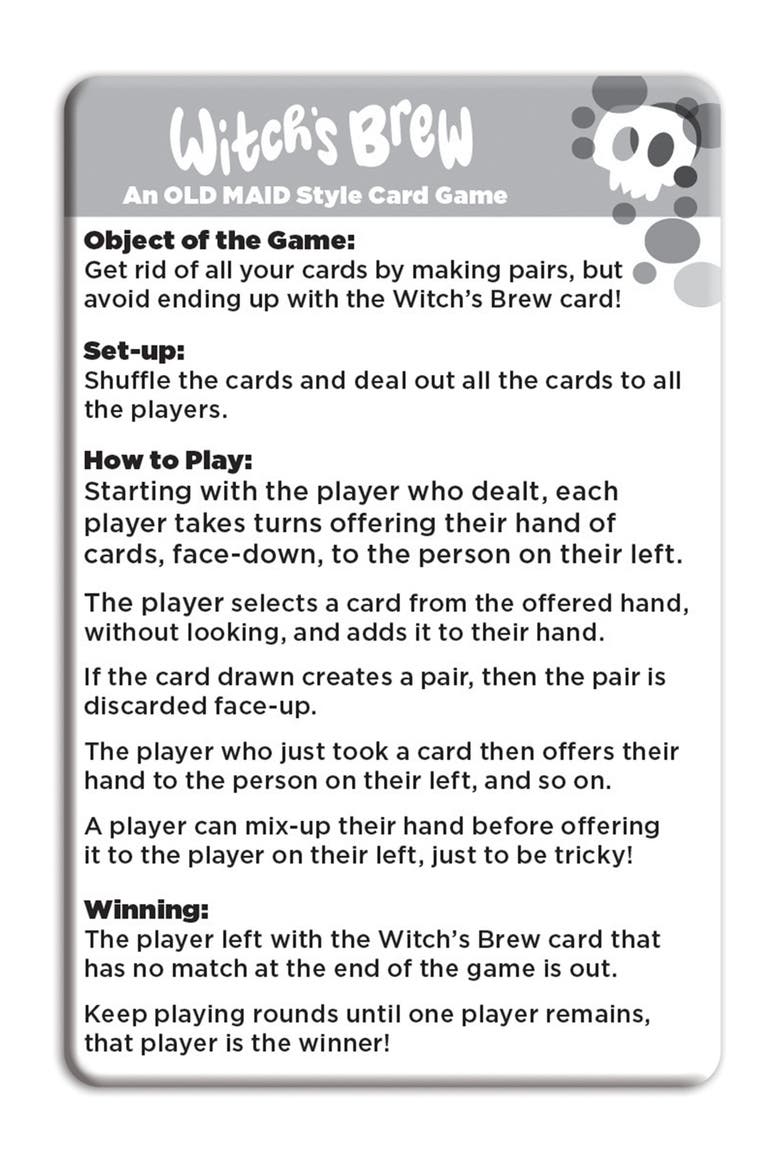 Halloween Witch's Brew Card Game, Alternate, color, Multicolor