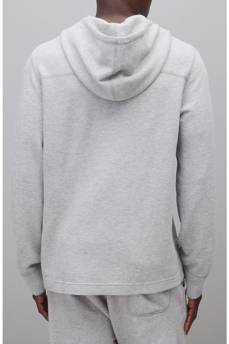 Lightweight Waffle Stitch Hoodie, Alternate, color, HEATHER GREY