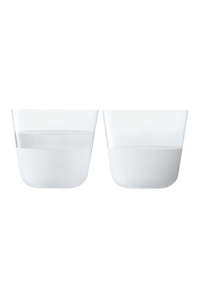 Arc Contrast Set of 4 Tumblers, Main, color, WHITE
