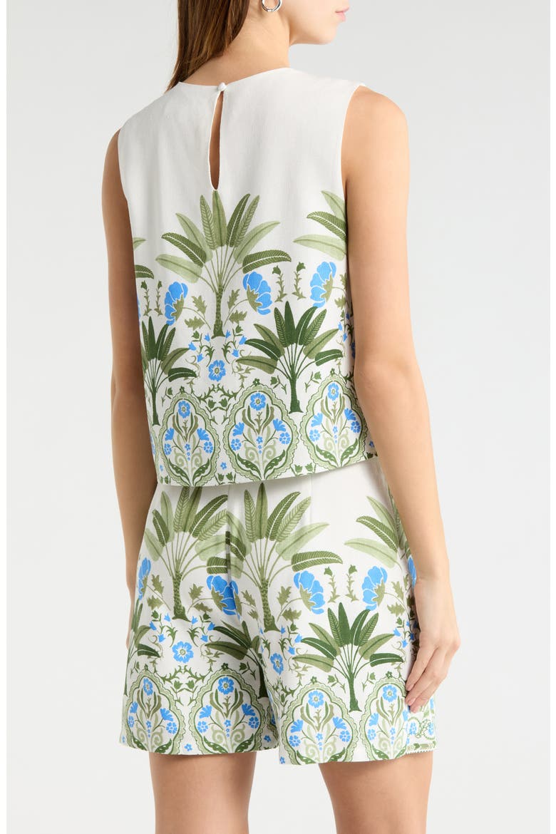 Senara Floral Sleeveless Top, Alternate, color, WHITE-GREEN-MULTI
