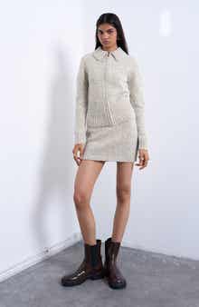 Twist Yarn Miniskirt