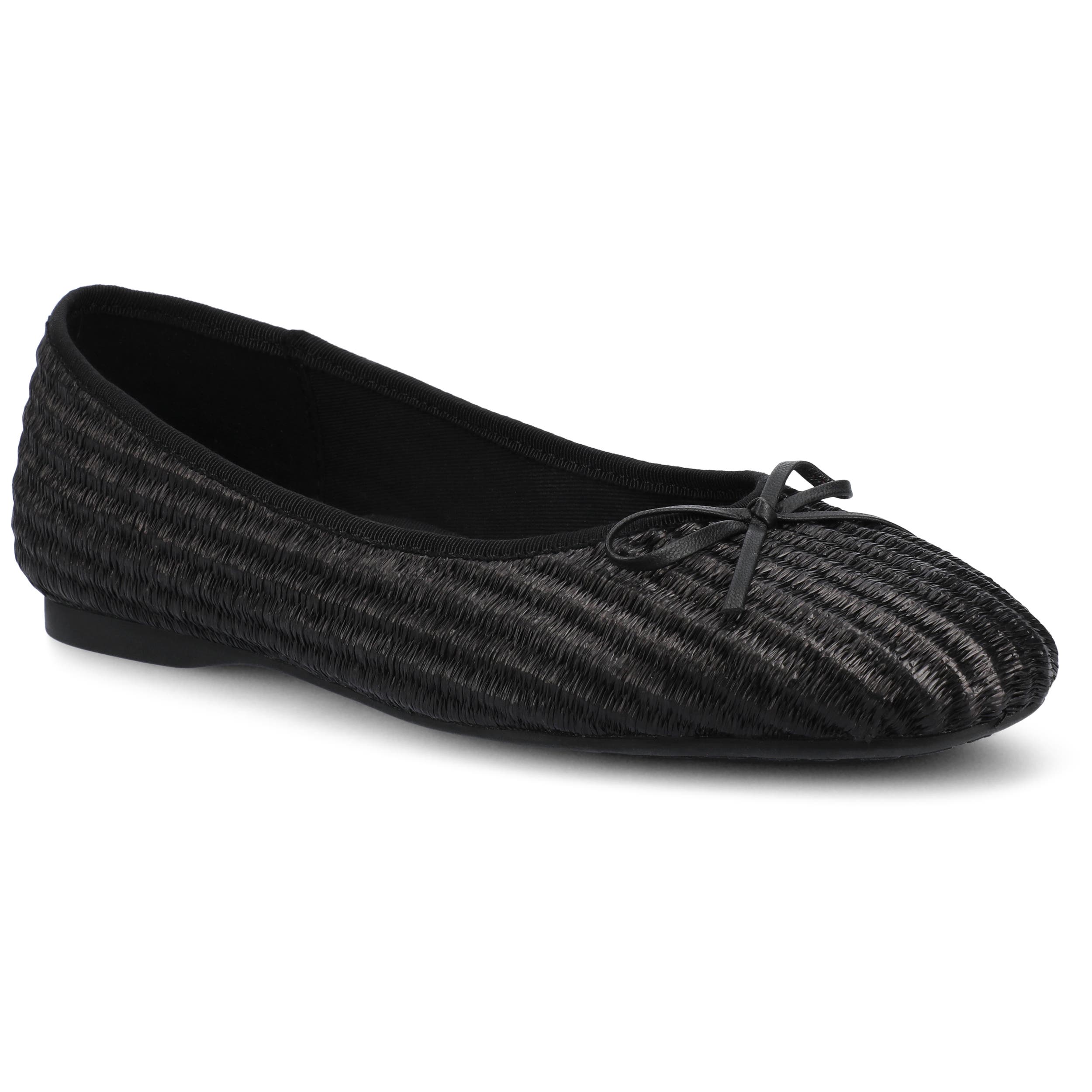 Birdies The Songbird Flat, Main, color, Black Raffia