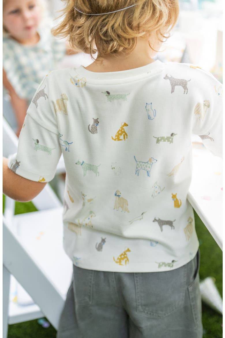 Kids' Drop Shoulder Organic Cotton T-Shirt, Alternate, color, DOG DAYS