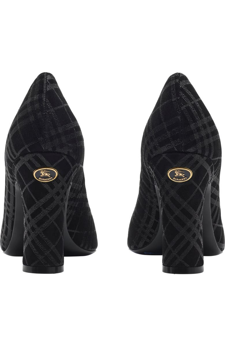 Burberry Check Suede Trinket Pumps, Alternate, color,
