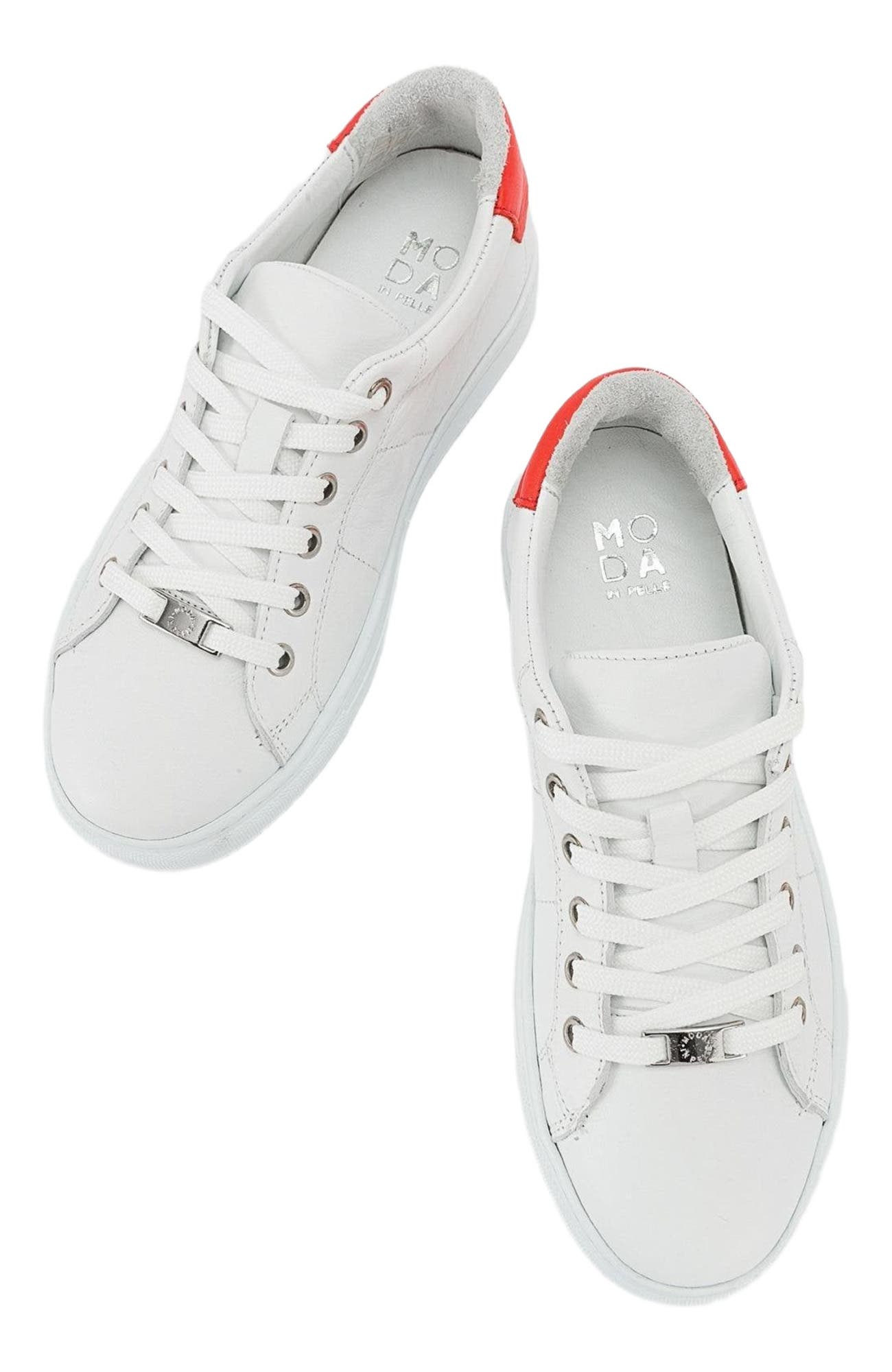 Forever & Always Shoes Ayverie Leather Sneaker, Alternate, color, White Leather